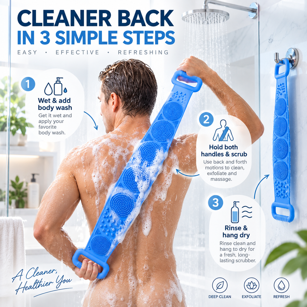🎁 Buy 1 Get 1 FREE✨ Deep Clean Your Back in Seconds
