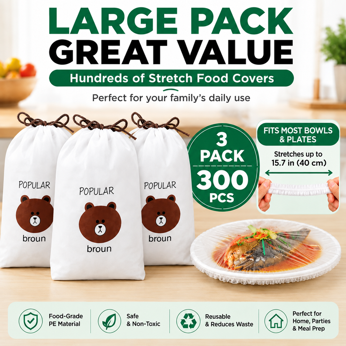 🏡 Stretch & Seal Food Covers – A Kitchen Must-Have!